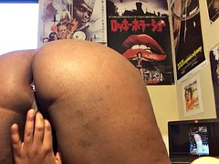 23yo Ebony BBW Slut: Reverse Tribute Anal