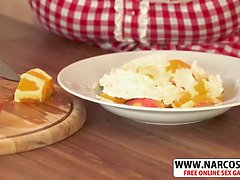 Жопа, Грудастые, Пальцем, Дрочит, На кухне, Киски, Бритые, Соло