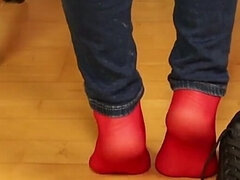 Leie, Fußfetisch, Selbstgemacht, Jeans, Milf, Nylon, Strumpfhose, Solo