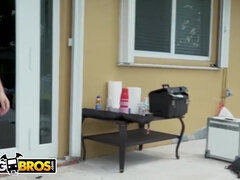 아마추어, 항문, 큰 엉덩이, 큰 가슴, 본디지, 흑갈색 머리, 크림파이, 자연의 가슴