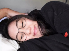 Amatør, Asiater, Kukk suging, Par, Briller, Hd, Synsvinkel