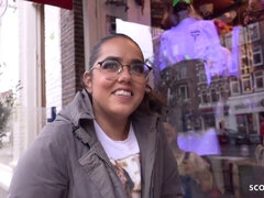 GERMAN SCOUT - TINY CURVY NERD LATINA GIRL I PICKUP AND ROUGH FUCK I REAL STREET CASTING - Hardcore