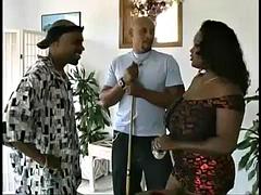 ぽっちゃり, 黒人, フェラチオ, 黒人, なめる, プール, オッパイの, ヴィンテージ