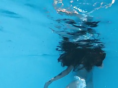 Hot girl Lana swims naked for you