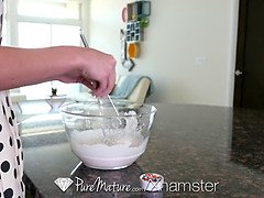 PureMature - MILF Shawna Lenee fucks after some naked baking