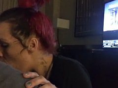 Another prostitute gives a blowjob