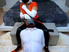 Bondage domination sadisme masochisme, Bondage, Domination, Femme dominatrice, Bâillonner, Gants, Humiliation