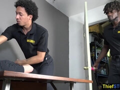 Asian teenage perp double nailed by dirty BIG BLACK COCK LP officers