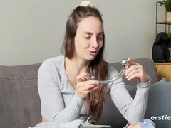 Brunette, Søt, Hunn, Hardcore, Naturlige bryster, Fitte, Alene, Leker