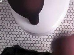 フェティッシュ, 手コキする, Hd, 熟年, 淫乱熟女, ナイロン, 穴開きパンティ, トイレ