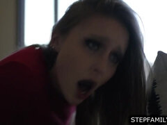 Stepdaughter seducing pissed off stepdad