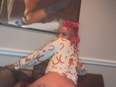 Amatør, Kælling, Pik, Sort, Hårdt, Hjemmelavet, Lille kvinde, Bryster