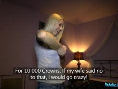 Badkamer, Blond, Pijpbeurt, Handbeurt, Geld, Kut duiken, Douche, Nat