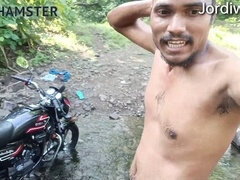 Asiatique, Plage, Grosse bite, Homosexuelle, Indienne, De plein air, Public, Solo