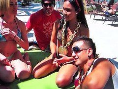 Outgoing sluts having wild orgy with some very handsome guys