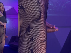 18 anos, Amador amadora, Jato de porra, Latina, Solo chão, Meias finas, Adolescente