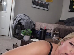 Blondine, Pik sutte, Utro, Creme tærte, Sædskud, Pik, Hjemmelavet, Orgasme
