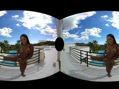 Black babe Noemilk - POV VR interracial with cumshot