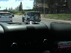 해변, 흑갈색 머리, 여자친구, 오르가슴, 조그마한, 보지, 젖가슴, 관음증이 있는 사람