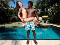 Perse, Musta, Takaapäin, Rankka, Sekarotuinen, Latinankieli, Ulkona, Teini