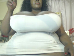 흑인, 집에서 만든, 나이든, 자연의 가슴, 혼자, 웹캠