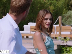 お尻, フェラチオ, 茶髪の, バック, ハードコア, 現実, 剃毛, オッパイの