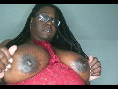 Amatör, Bbw stor vacker kvinna, Svart, Hängbröst, Solo